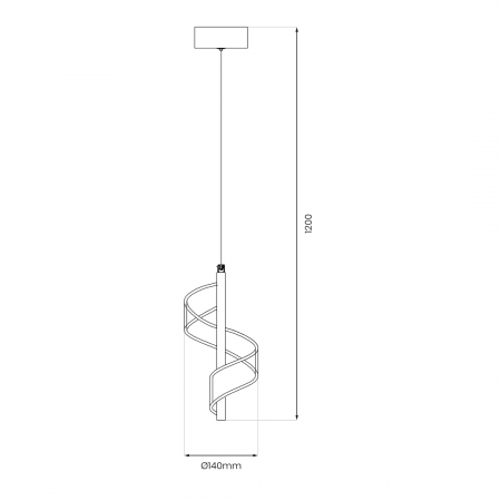 Pendul LARGO LED 10W  lumina neutra auriu 14 cm [3]
