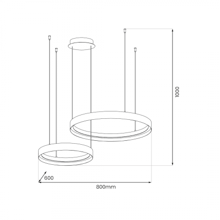 Lustra ORBITA LED 72W lumina neutra 80 cm [3]
