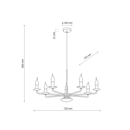 Lustra LIMAL E14 max 10W LED  72 cm [6]