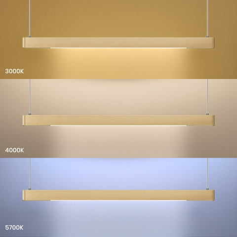 Lampă suspendată Linea LED 36W lumină variabilă 120 cm auriu [3]