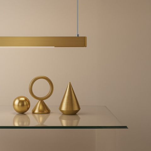Lampă suspendată Linea LED 36W lumină variabilă 120 cm auriu [1]