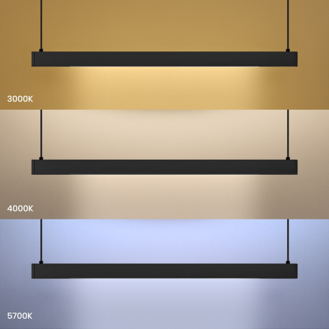 Lampă suspendată LINEA LED 36W lumină variabilă 120 cm negru [2]