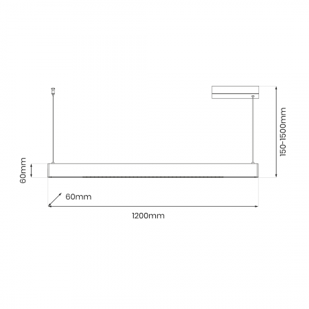 Lampa suspendata LINEA Alb LED 36W lumina reglabila 120 cm [3]