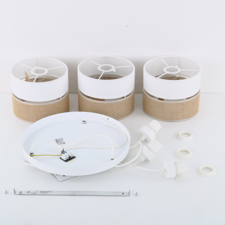 Lampa suspendata LINOBIANCO E27 3 x max 15W LED Alb 47 cm [4]