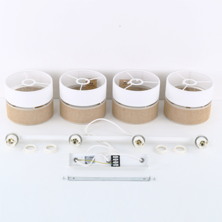 Lampa suspendata LINOBIANCO E27 4 x max 15W LED Alb 94 cm [5]