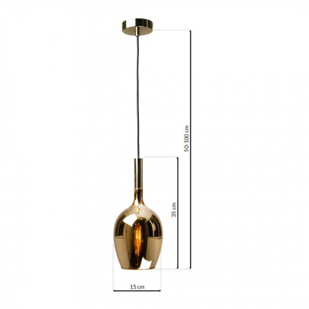 Pendul LUGANO E14 1x40W auriu 15 cm [4]