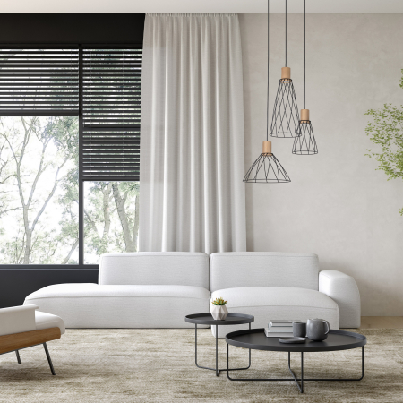 Lampa suspendata MODESTO E27 3 x max 15W LED Negru 50 cm [3]