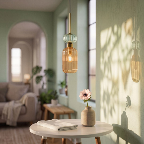 Lampă suspendată Molly 1xE14 12 cm chihlimbar [2]