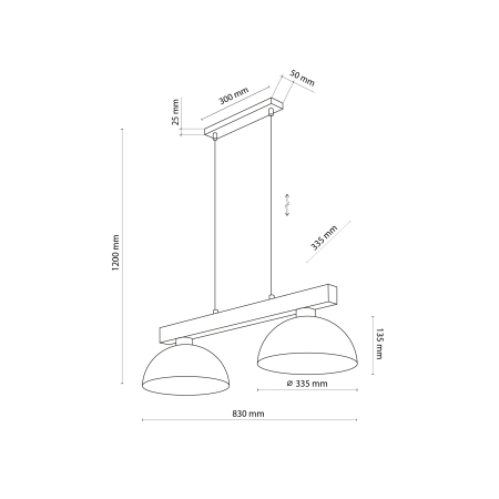 Lampa suspendata OSLO E27 2 x max 15W LED Alb, Pin 83 cm [9]