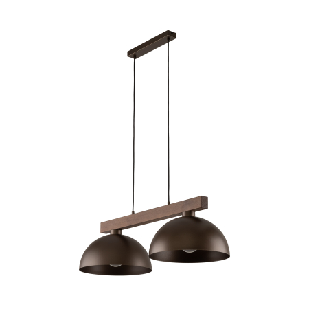 Lampa suspendata OSLO E27 2 x max 15W LED Maro, Nucă 83 cm