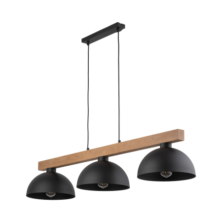 Lustre si pendule - Lampa suspendata OSLO E27 3 x max 15W LED Pin, Negru 118 cm