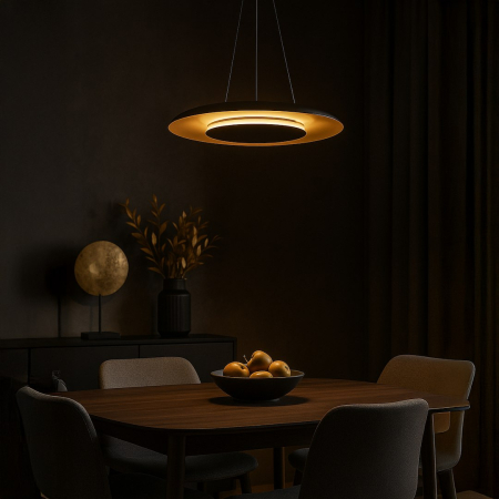 Lampă suspendată Piattino Aur negru 30W LED 3000K-4000K-6000K [4]