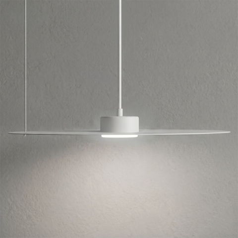Lămpi suspendate - Lampă suspendată PIATTO Albă 1xGX53 Ø 450mm