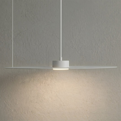 Lămpi suspendate - Lampă suspendată PIATTO Albă 1xGX53 Ø 550mm