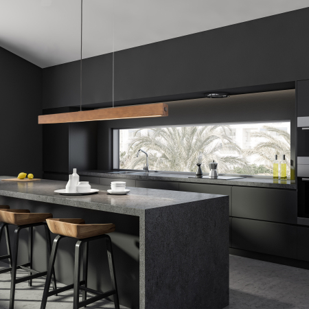 Lampa suspendata TEO LED 1 x max 13W LED Negru 126 cm [1]