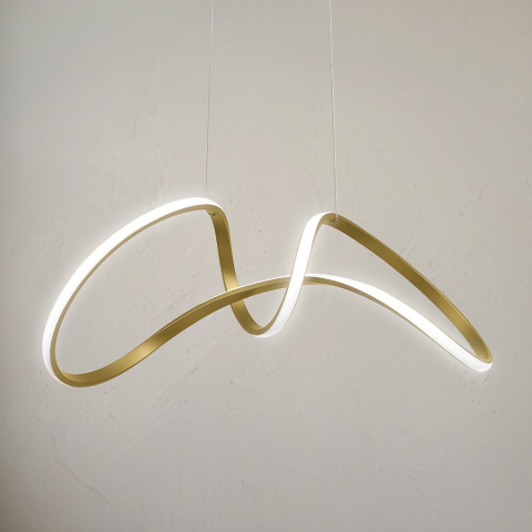 Lampă suspendată Tesoro LED 48W lumină neutră 70 cm auriu [2]