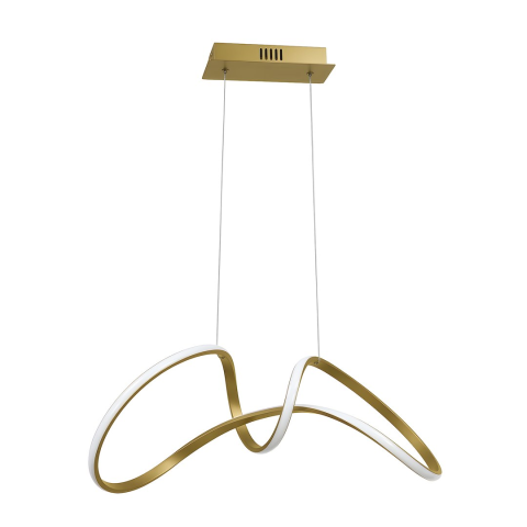 Iluminat interior - Lampă suspendată Tesoro LED 48W lumină neutră 70 cm auriu