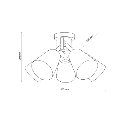 Lampa suspendata VAIO E27 5 x max 15W LED Alb, Pin 50 cm [2]
