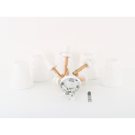 Lampa suspendata VAIO E27 5 x max 15W LED Alb, Pin 50 cm [3]