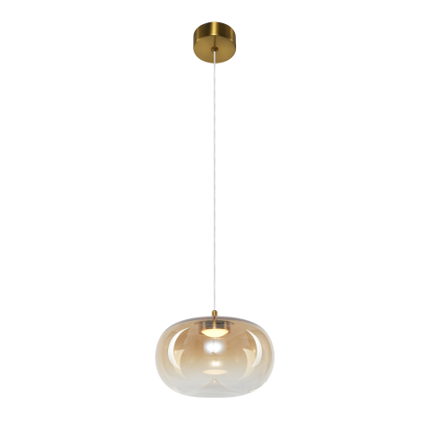 Iluminat interior - Lampă suspendată Vaso 1 LED 4W lumină caldă 18 cm auriu