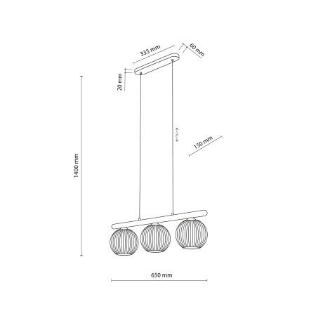 Lampa suspendata VIRLO E14 max 10W LED  15 cm [6]