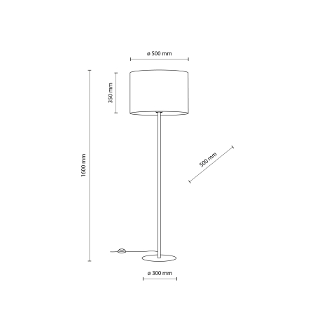 Lampadar UMBERTO E27 1 x max 15W LED Auriu, Negru 50 cm [4]