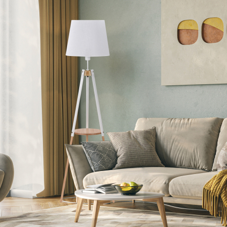 Lampadar VAIO E27 1 x max 15W LED Alb, Pin 49 cm [2]