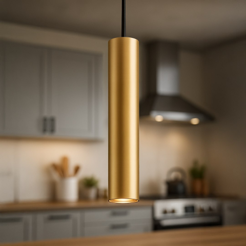 Lustre si pendule - Lustră GENESIS BLACK GOLD, 1×GU10