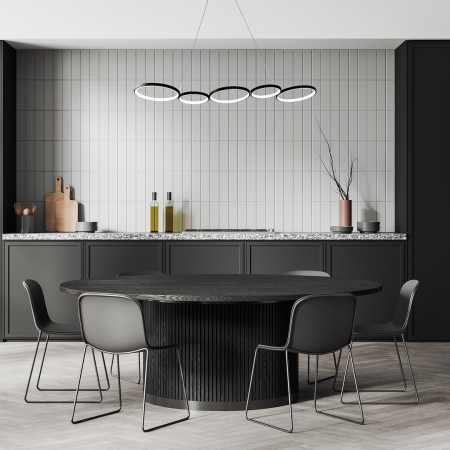 Lustra OLYMPIA BLACK LED 50W lumina neutra 115 cm [3]
