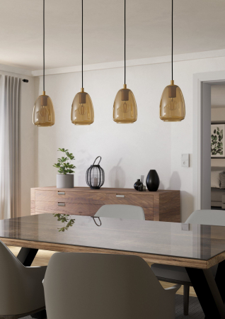 Lustra pendul ALOBRASE E27 4x40W chihlimbar 108 cm [2]