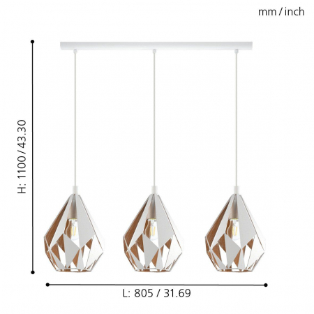 Pendul CARLTON 1 E27 3X60W [2]