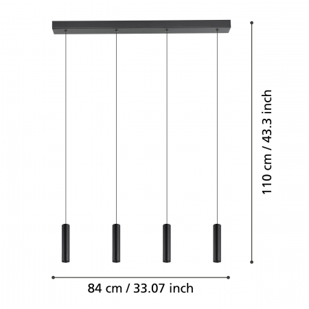 Pendul ALMUDAINA LED 4X5.4W lumina calda [3]