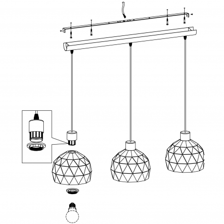 Pendul ROCCAFORTE E14 3X40W [3]