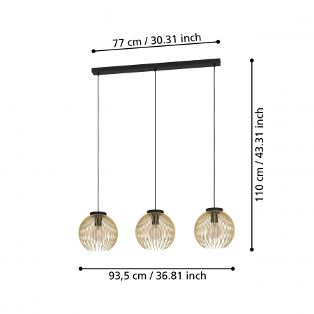 Pendul VENEZUELA E27 3X40W [2]