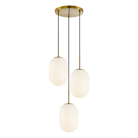Iluminat interior - Lustră suspendată Alias 3xE14 43 cm auriu