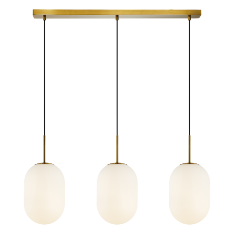 Iluminat interior - Lustră suspendată Alias 3xE14 83 cm auriu