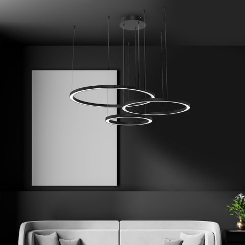 Lustră suspendată Galaxia, negru, 85W LED [5]