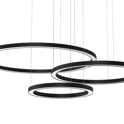 Lustră suspendată Galaxia, negru, 85W LED [1]