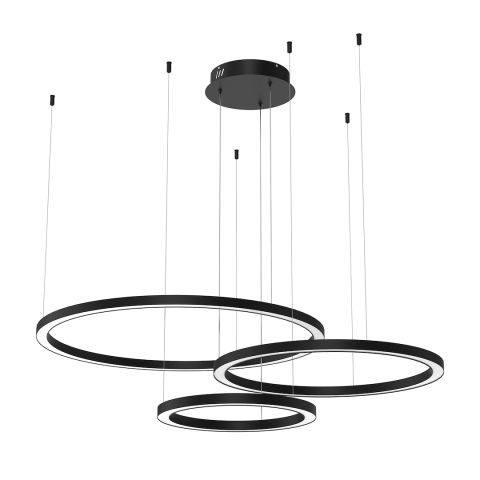 Iluminat interior - Lustră suspendată Galaxia, negru, 85W LED