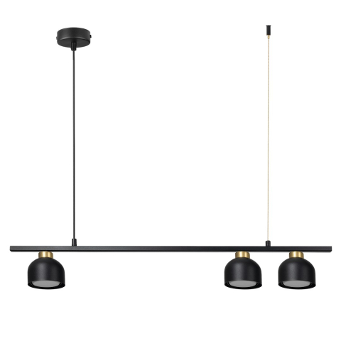 Lustră suspendată Kai 3xGX53 90 cm negru auriu [4]