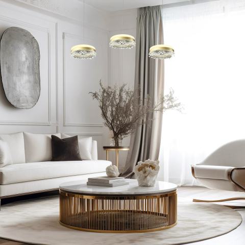 Lustră suspendată LED Preciosa, 60W, 4000K, Gold [1]