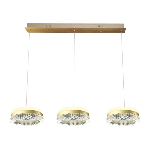 Lustră suspendată LED Preciosa, 60W, 4000K, Gold