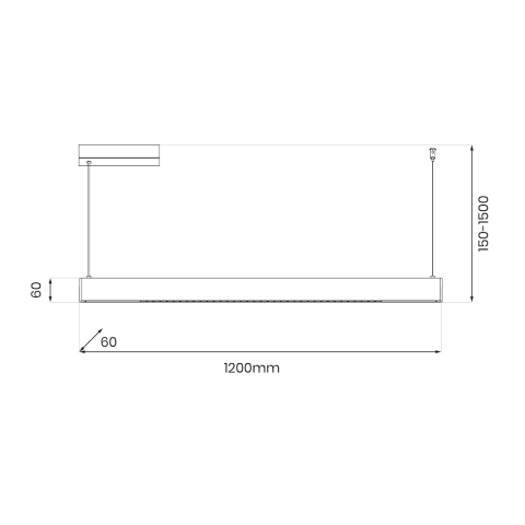 Lustră suspendată Linea LED 36W lumină variabilă 120 cm alb [7]
