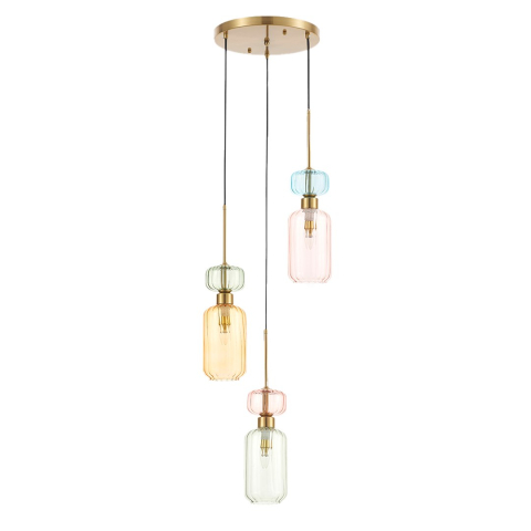 Lustră suspendată Molly 3xE14 38 cm multicolor [6]