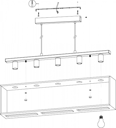 Pendul FAMBOROUGH E27 5X40W [4]