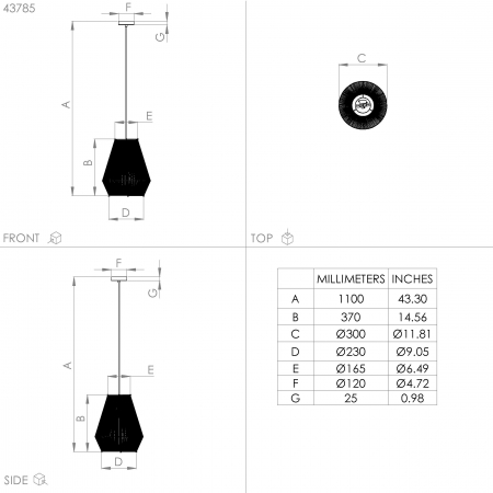 Pendul ALDERNEY E27 1X40W [4]