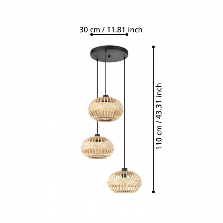 Pendul AMSFIELD 1 E27 3X40W [3]