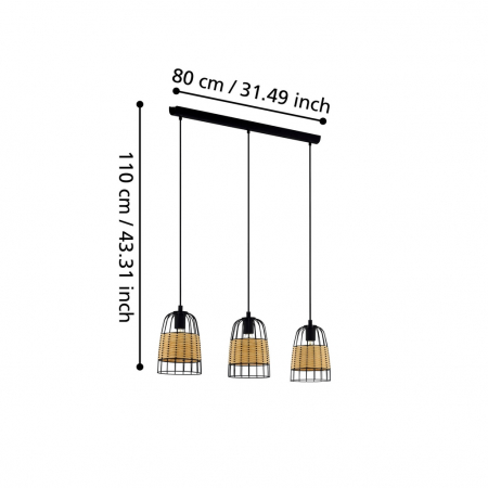 Pendul ANWICK E27 3X40W [2]