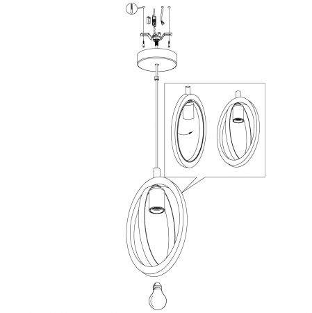 Pendul BASILDON E27 1X40W [3]