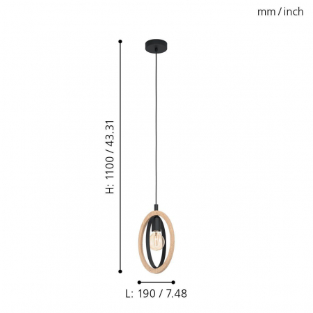 Pendul BASILDON E27 1X40W [2]